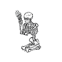Skull Pray Sticker