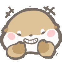 chuchuotter laugh giggle grin otter Sticker
