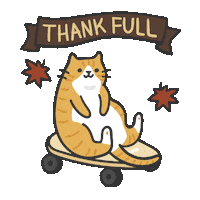 Fat Cat Thank You Sticker by Elos Skateboards