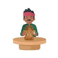 Ganesh Chaturthi Wish Sticker by Creative Hatti