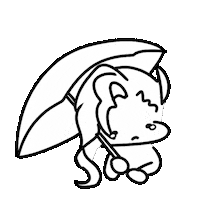 Sad Rain Sticker