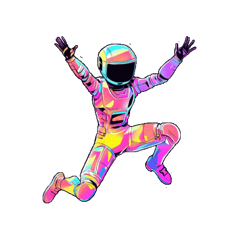Space Suit Metaverse Sticker by Preneura