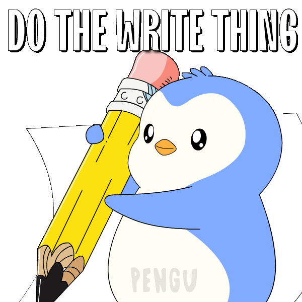 Do The Right Thing School Sticker by Pudgy Penguins