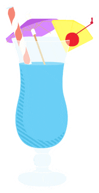 Happy Tropical Drinks Sticker