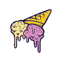 YonderBrewing ice cream gelato sprinkles scoop Sticker