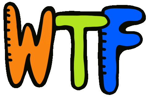 what the wtf Sticker by Jelene