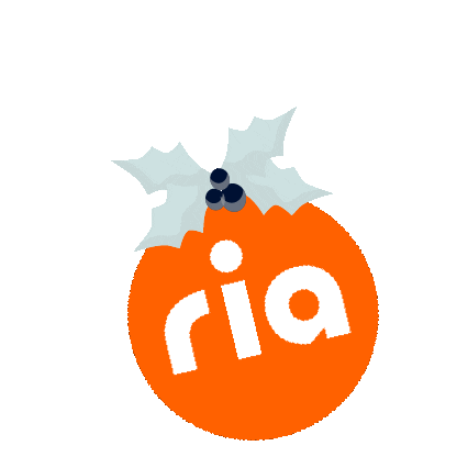 riafinancial giphyupload ria find orange santa ria orange bauble Sticker