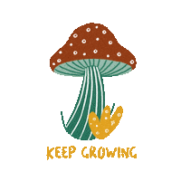 Illustration Keep Growing Sticker