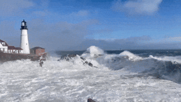 Powerful Waves Cause Damage at Historic Lighthouse