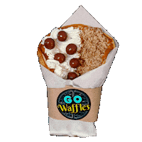 GoWaffles sweet spin dessert tasty Sticker