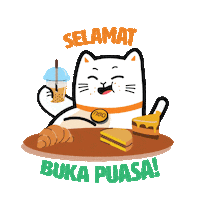 Cat Ramadan Sticker by Bank Neo Commerce