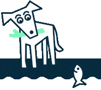 Surprised Dog Sticker by Persuaid