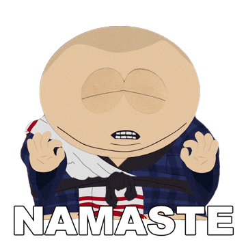 Cartman Namaste Sticker by South Park