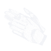 hannahmnieves clapping white gloves hannah nieves white glove service Sticker