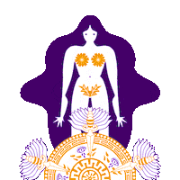 Woman Flower Sticker by CATALINA ESTRADA