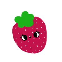 17unamil happy kawaii feliz strawberry Sticker