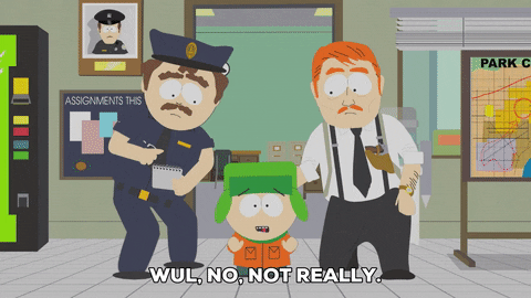kyle broflovski police GIF by South Park 