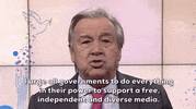 Antonio Guterres World Press Freedom Day GIF by GIPHY News