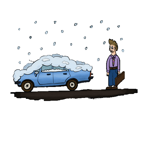 Contentus giphyupload car work snow Sticker
