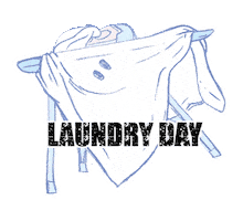 OniPress ghost laundry sheets laundry day Sticker