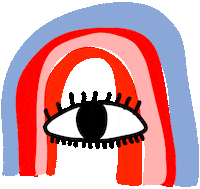 Rainbow Eye Sticker by Marieta Defelice