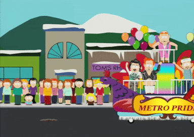 happy gay pride parade GIF by South Park 