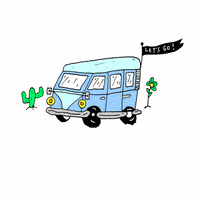 elbepe_ happy car holiday vacation GIF