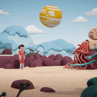 BigLizard animation space animated adventure GIF