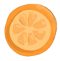 Orange Fruit Sticker by iriskristen
