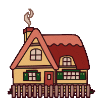 Winter House Sticker