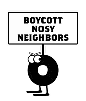Nosy Neighbors Sticker by buddhabeanscoffee