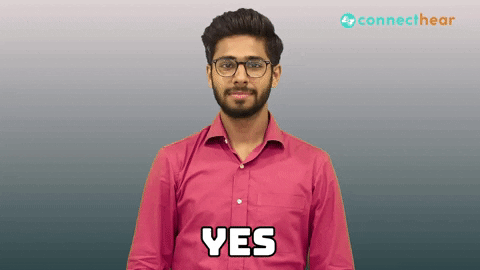 Sign Language Yes GIF by ConnectHearOfficial