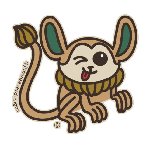 Wink Emoji Sticker by JIM Weaver Designs