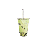 bubble tea matcha Sticker