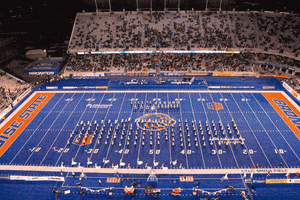 bsubluethunder blue marching band boise boisestate GIF