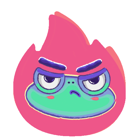 suarso giphyupload angry fire frog Sticker