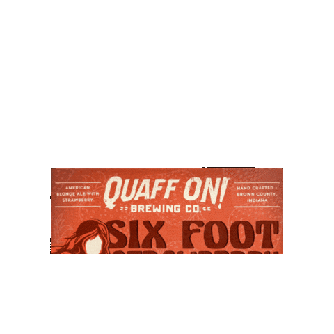 quaffonbrewingco giphygifmaker beer strawberry craftbeer Sticker
