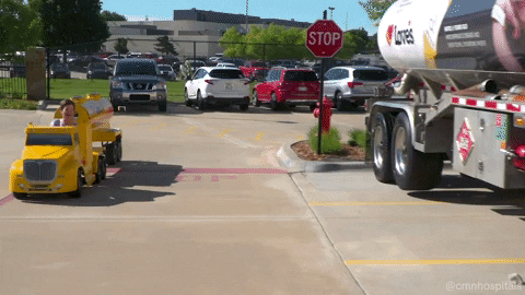 Pulling Up Driving A Truck GIF by Children's Miracle Network Hospitals