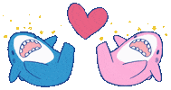In Love Shark Sticker
