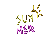 hautestockco summer sun neon sign Sticker
