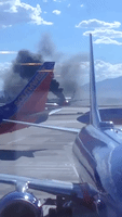 Smoke Billows From British Airways Jet at Las Vegas Airport
