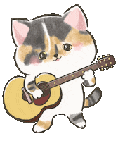 Cat Guitar Sticker