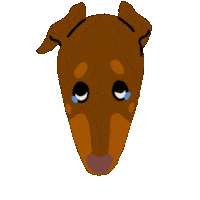 Sad Dog Sticker