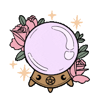 Crystal Ball Flower Sticker by chiara