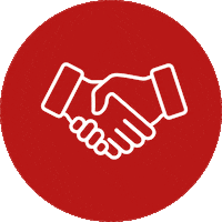 Handshake Rot Sticker by Rotes Kreuz Osttirol