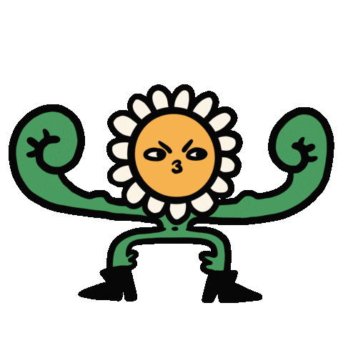 RheaHanlonart flower drawing strongest so strong Sticker