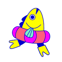 Happy Pool Party Sticker by Tiny Fish Co.
