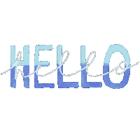Lines Hello Sticker