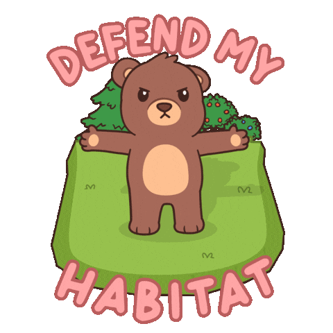 Teddy Bear Trash Sticker by BEARISH