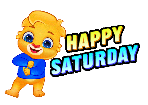 Chilling Saturday Morning Sticker by Lucas and Friends by RV AppStudios